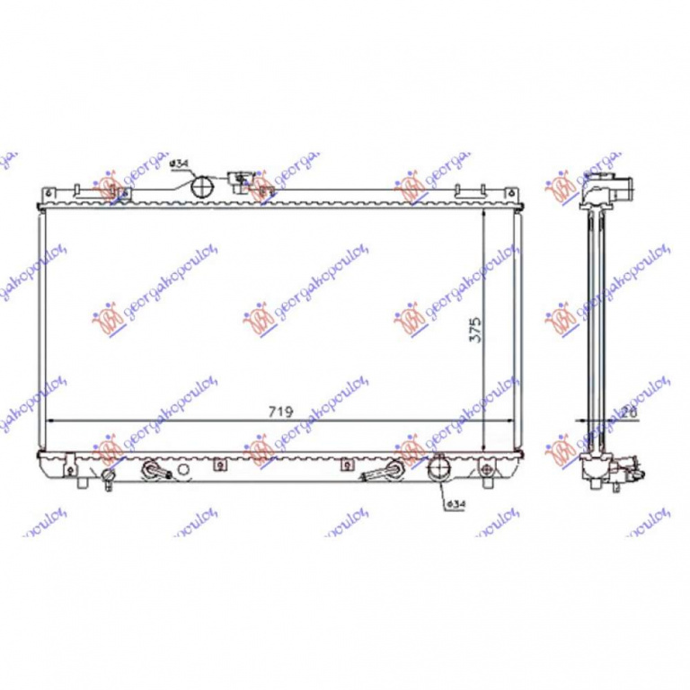 Radiator Ac/ Model Diesel (640x340x16) - Lexus Is Ii 2005 , 8846053040