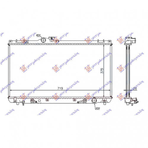 Radiator Ac/ Model Diesel (640x340x16) - Lexus Is Ii 2005 , 8846053040