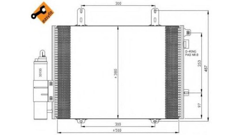 Radiator ac Nissan KUBISTAR (X76) 2003-2009 #2 08093018