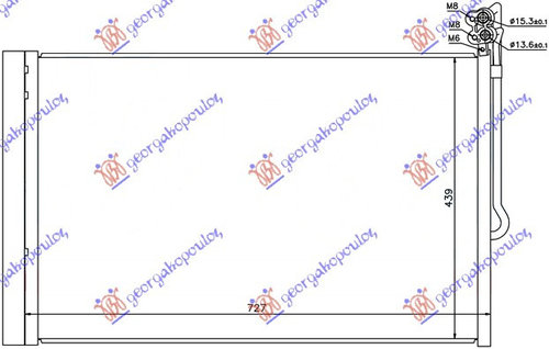 Radiator Ac/ Petr -Dies (68 5x44 3) - Vw Touareg 2010 , 7p0820411a
