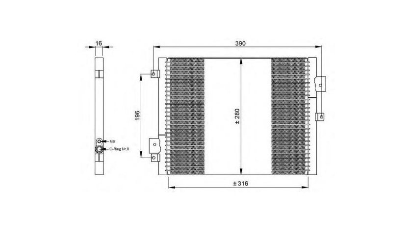 Radiator ac Porsche 911 (997) 2004-2012 #2 08353002