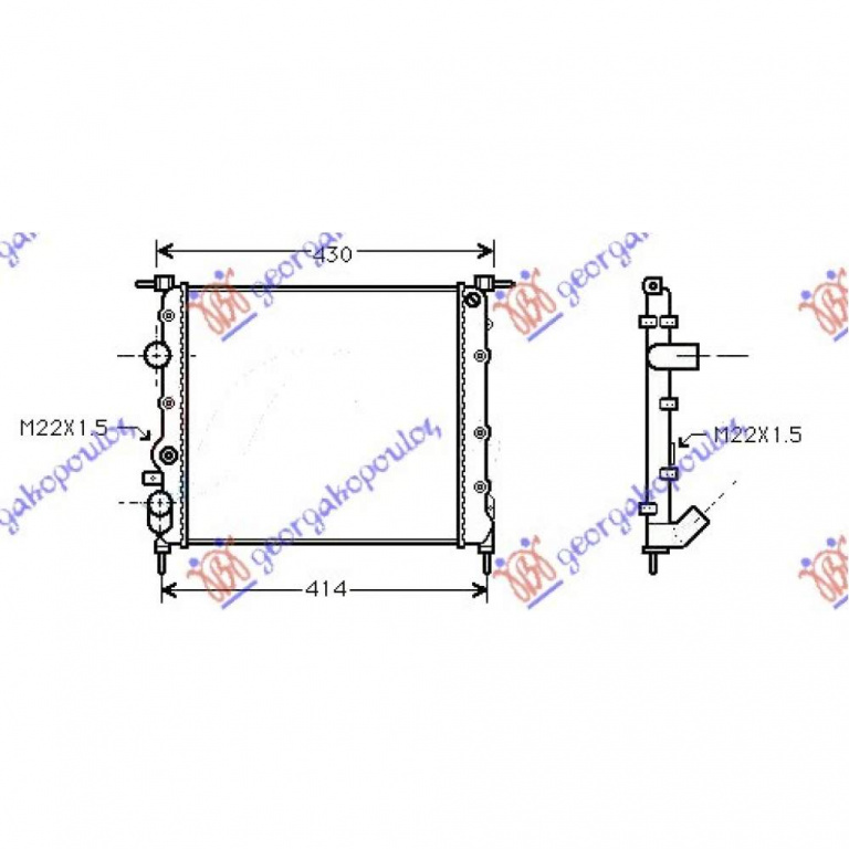 Radiator Ac/ - Renault Symbol 2008 , 8200211563