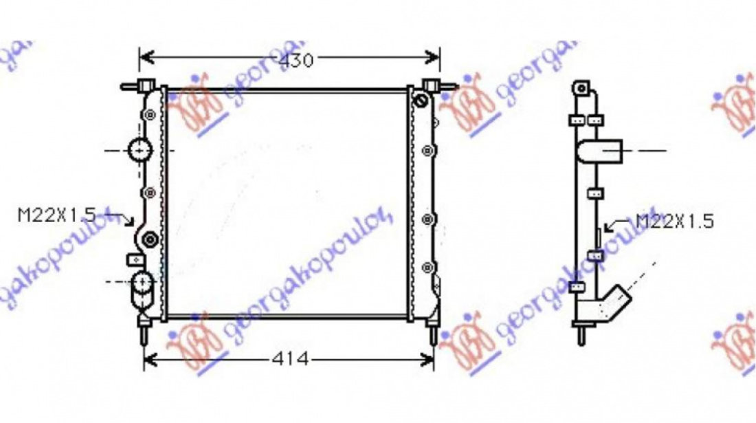 Radiator Ac/ - Renault Symbol 2008 , 8200211563