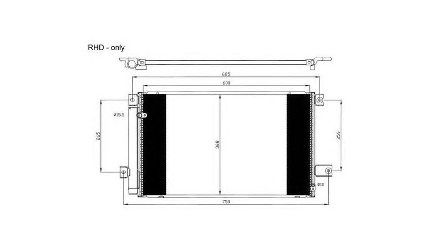 Radiator ac Toyota AVENSIS Combi (T25) 2003-2016 #2 212058N