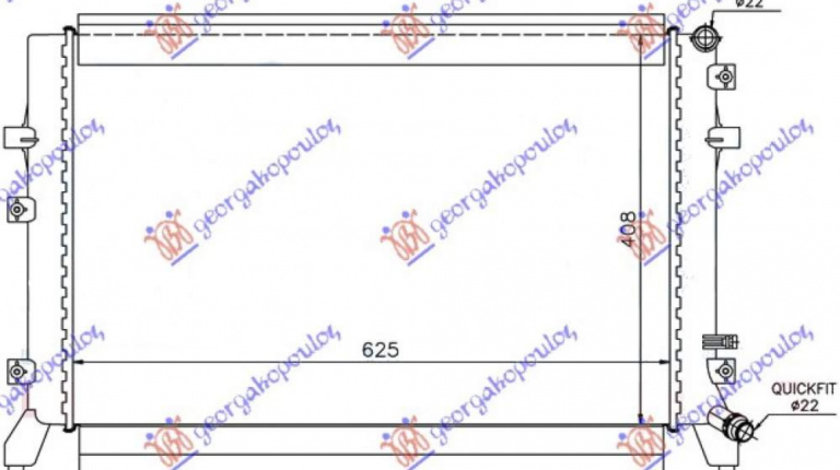 Radiator Apa 1 2-1 4 Tsi Benzina (625x400) - Vw Golf Vi Variant 2009 , 1k0121251bn