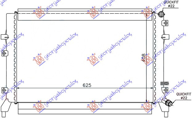 Radiator Apa 1 4 Tsi Benzina (625x400) - Vw Golf V 2004 , 1k0121251bn