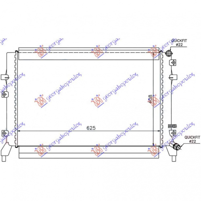 Radiator Apa 1 4 Tsi Benzina (625x400) - Vw Jetta 2005 , 1k0121251bn