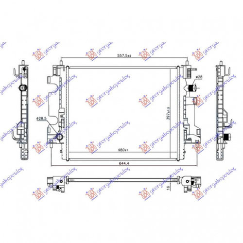 Radiator Apa 1 5 Tdci Diesel (With Hybrid Assist 2) (460x210x16) - Renault Scenic/Grand Scenic 2016 ...