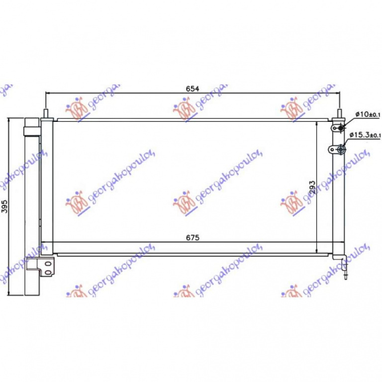 Radiator Apa 1 8 (600x62x24) - Toyota Auris 2006 , G901047030
