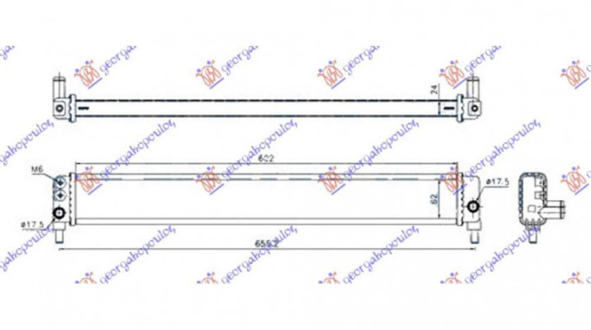 Radiator Apa 1 8 (600x62x24) - Toyota Auris 2010 , G901047030