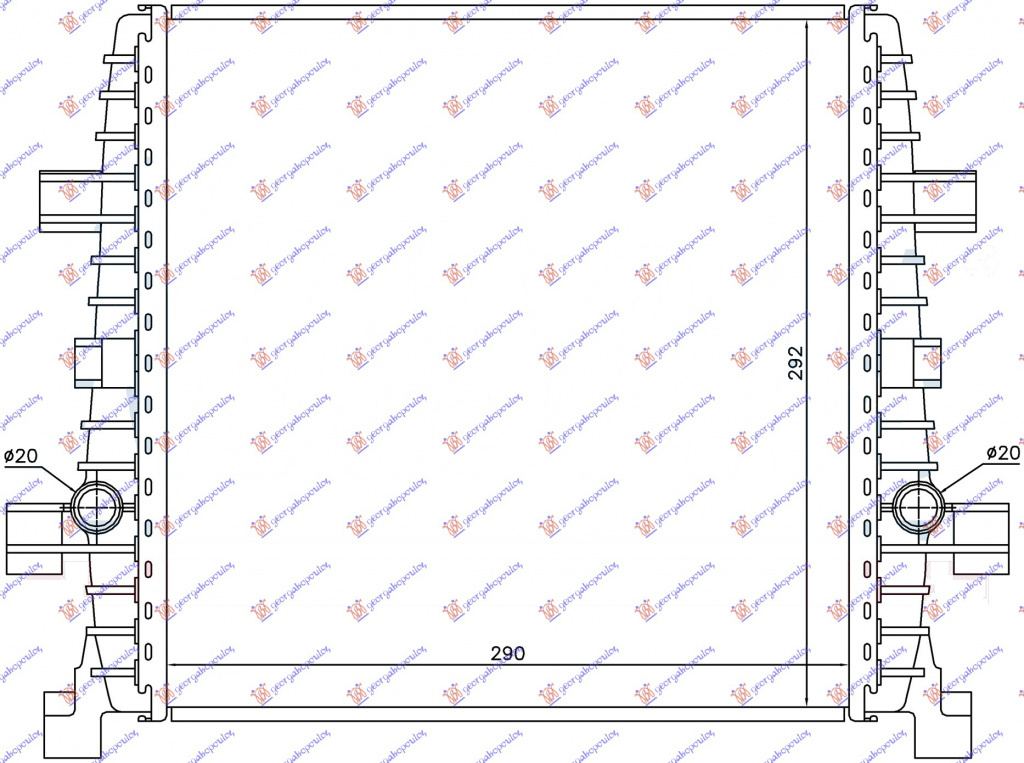 Radiator Apa 3 0 Tfsi Auto (29x29 2x2 5) - Audi Q7 2006 , 7l8121212a