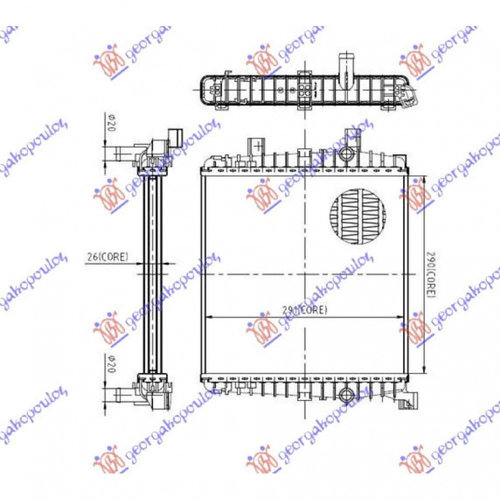 Radiator Apa 3 0 Tsi Hybrid Auto (29x27 8x2 6) - Porsche Cayenne 2010 , 7p0121212k
