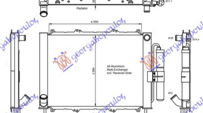 Radiator Apa/Ac - Renault Kangoo 2003 , 8200732379