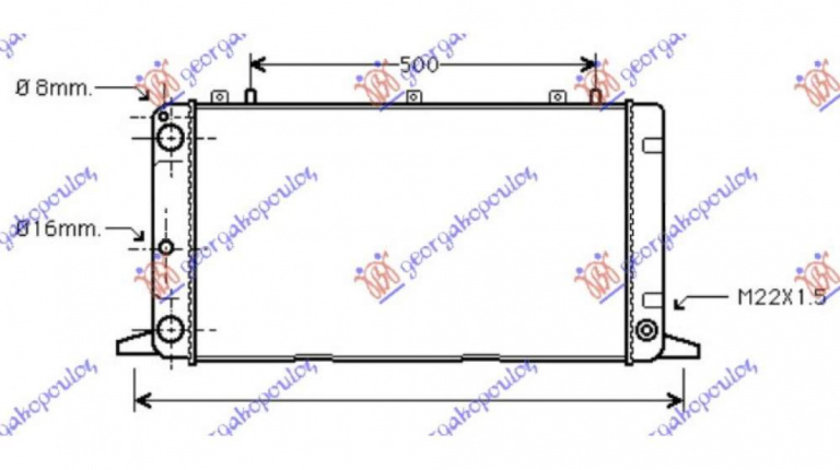 Radiator Apa - Audi 80 1991 , 893121251