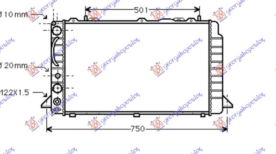 Radiator Apa - Audi 80 1991 , 8a0121251