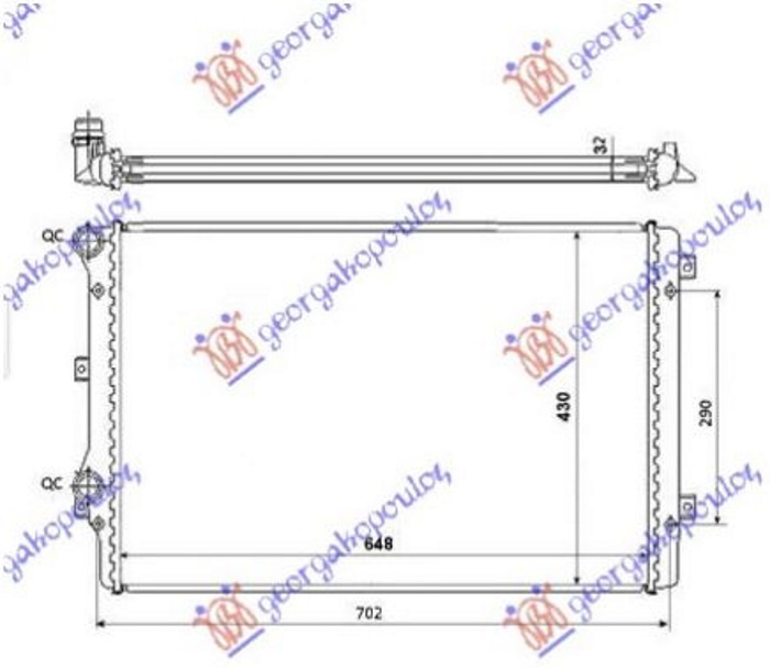 Radiator Apa - Audi A3 2003 , 1k0121251l