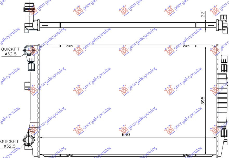 Radiator Apa - Audi A3 3 Usi /Sportback 2012 , 5q0121251em