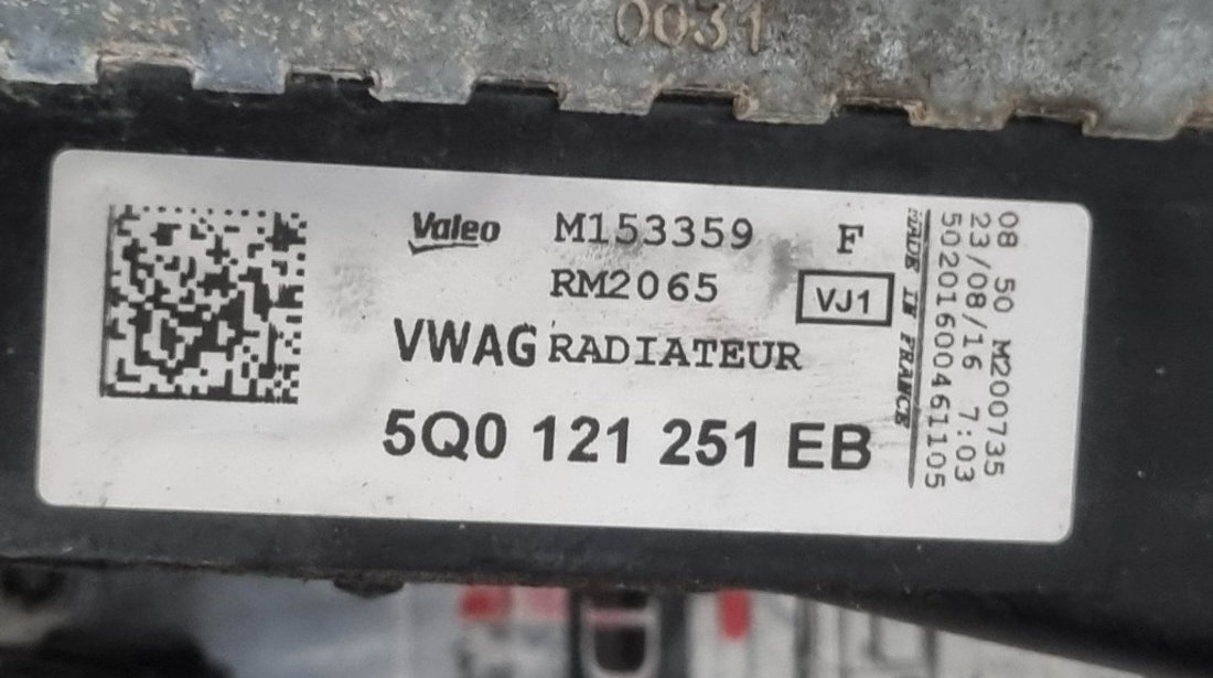 Radiator apa Audi A3 8V 1.2 TFSI 105cp cod piesa : 5Q0121251EB