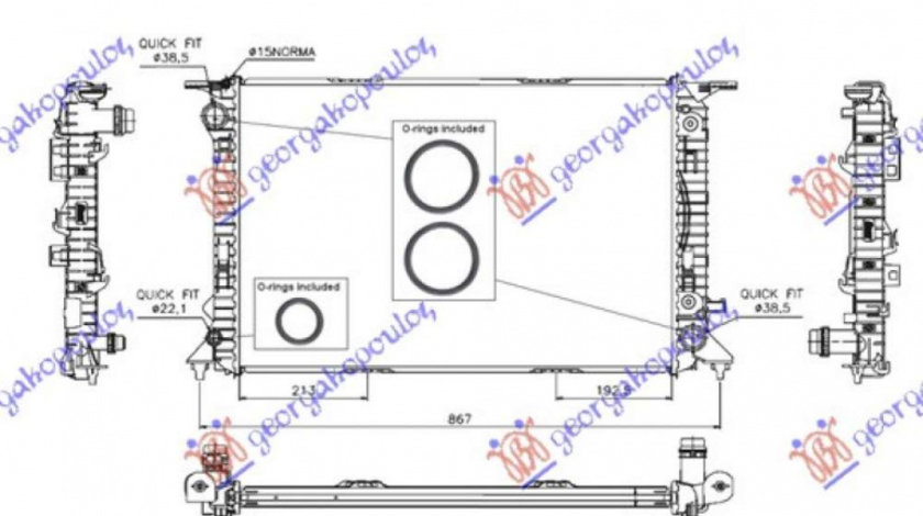 Radiator Apa - Audi A4 2011 , 8k0121251q