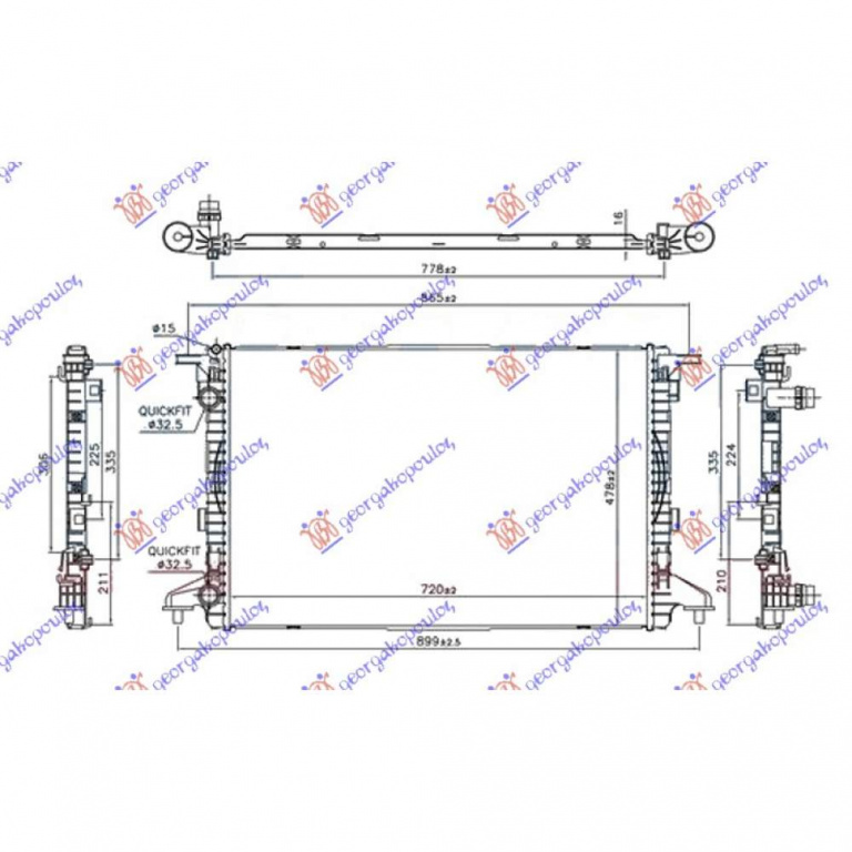 Radiator Apa - Audi A4 2012 , 8w0121251j
