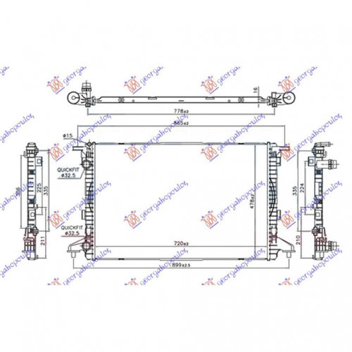 Radiator Apa - Audi A4 2012 , 8w0121251j