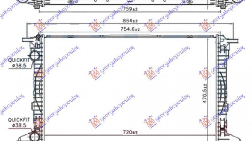 Radiator Apa - Audi A5 2016 , 8w0121251l