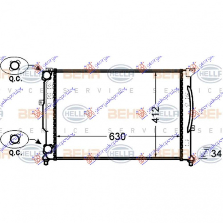 Radiator Apa - Audi A6 1994 , 8d0121251l