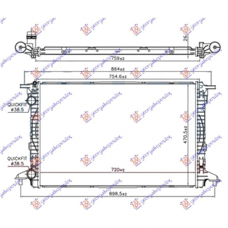 Radiator Apa - Audi A6 2018 , 8w0121251l