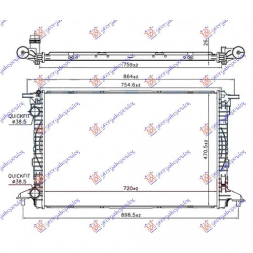 Radiator Apa - Audi A6 2018 , 8w0121251l