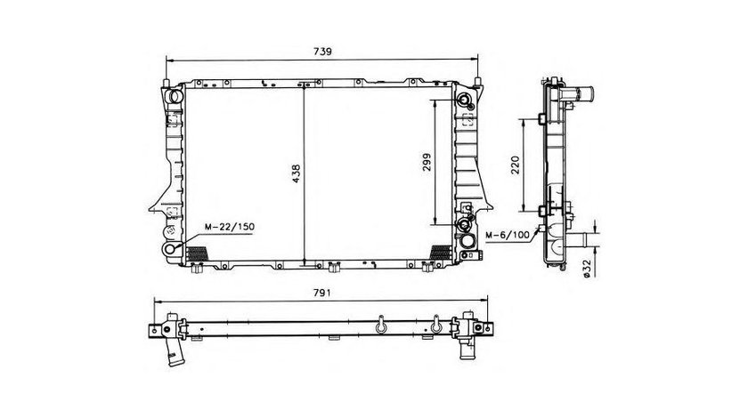 Radiator apa Audi AUDI 100 Avant (4A, C4) 1990-1994 #2 03002084