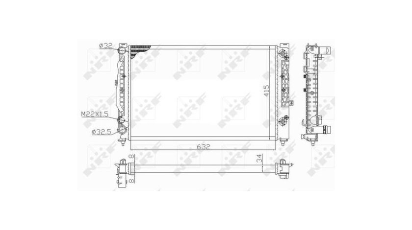 Radiator apa Audi AUDI A4 Avant (8D5, B5) 1994-2001 #3 01103008