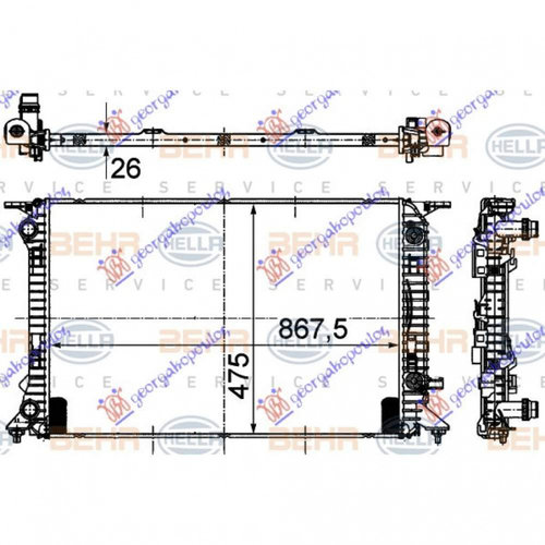 Radiator Apa - Audi Q32011 2012 , 8k0121251aj