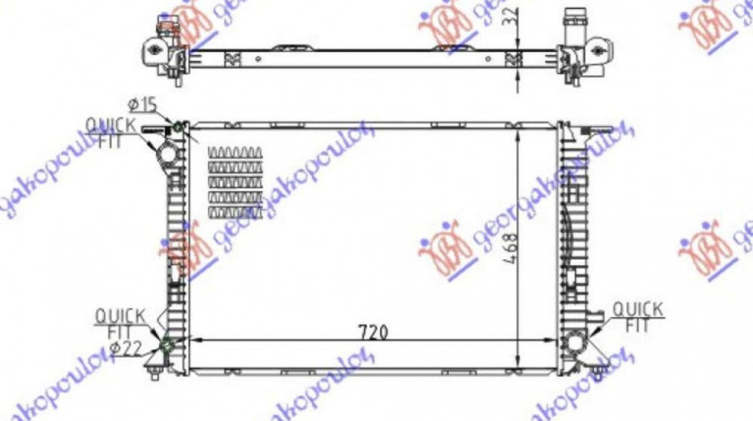 Radiator Apa - Audi Q5 2012 , 8k0121251t