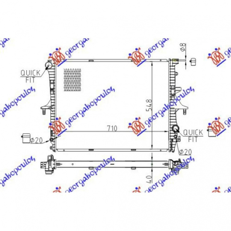 Radiator Apa - Audi Q7 2006 , 7l0121253
