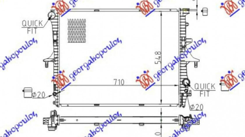 Radiator Apa - Audi Q7 2006 , 7l0121253