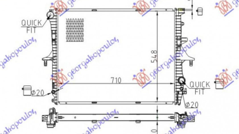 Radiator Apa - Audi Q7 2006 , 7l6121253a