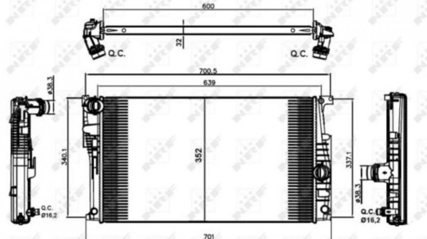 Radiator apa BMW 3 (F30, F35, F80) 2011-2016 #3 17117618807