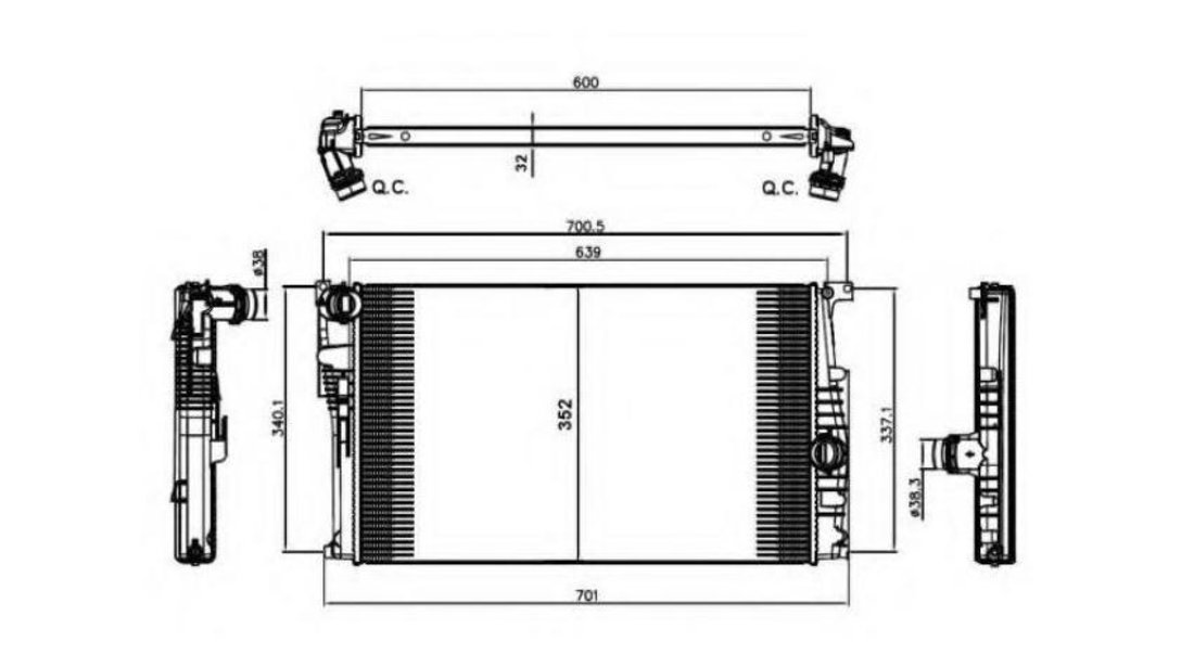 Radiator apa BMW 4 cupe (F32, F82) 2013-2016 #2 17117600520