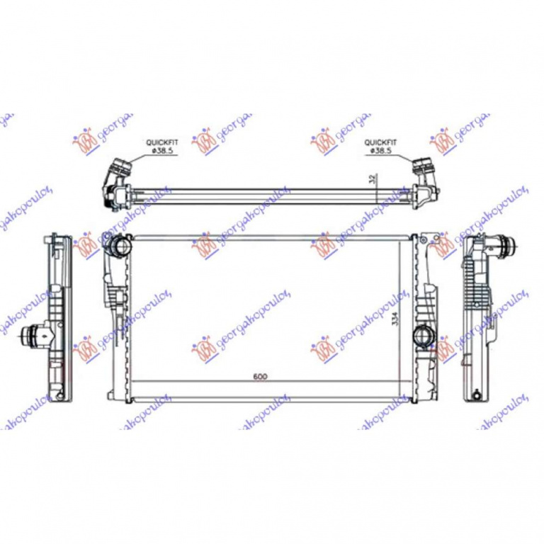 Radiator Apa - Bmw Series 1 (F21/20) 3/5d 2015 , 17117600520