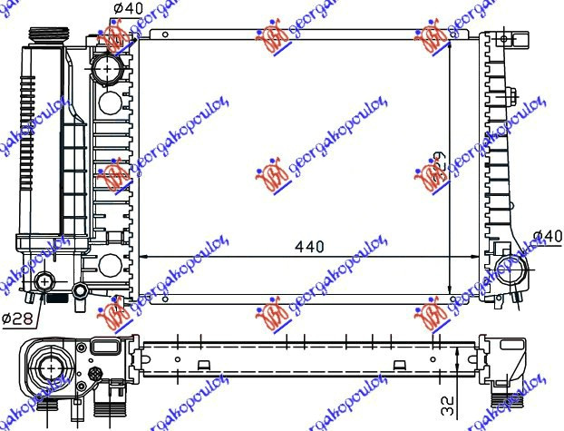 Radiator Apa - Bmw Series 3 (E36) Sdn 1990 , 17111712978