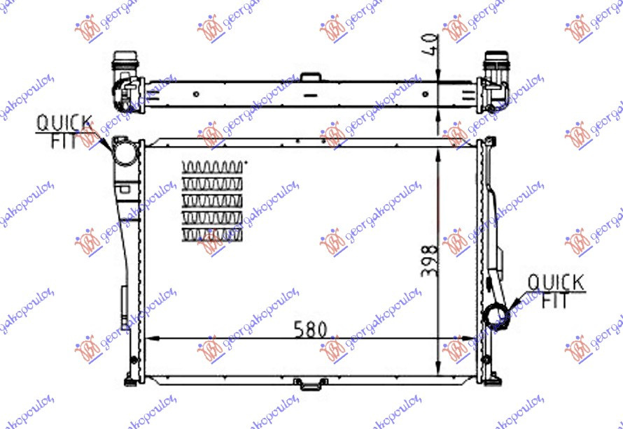 Radiator Apa - Bmw Series 3 (E46) Coupe/Cabrio 1999 , 17102228941
