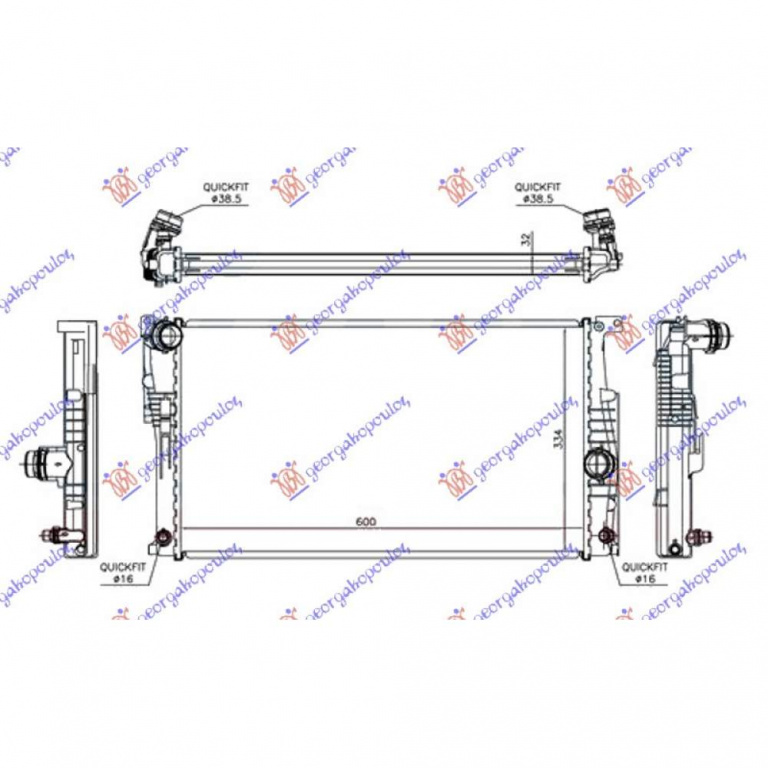 Radiator Apa - Bmw Series 3 (F34) Gt 2012 , 17117618807
