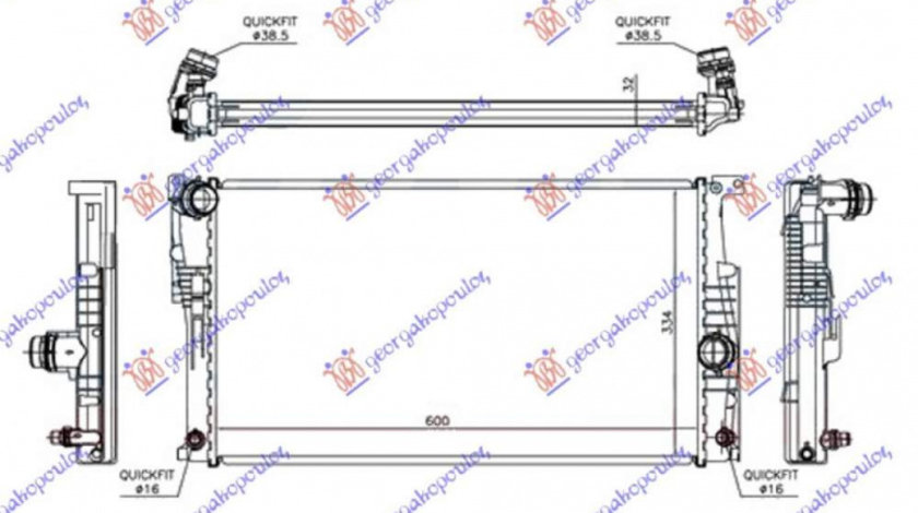 Radiator Apa - Bmw Series 4 (F32/36/33/)Coupe/Gr.Coupe/Cabrio 2014 , 17117600520