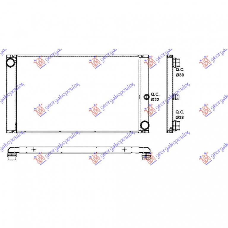 Radiator Apa - Bmw Series 5 (E60/61) 2003 , 17117795878