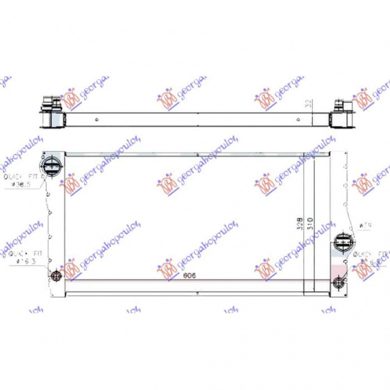 Radiator Apa - Bmw Series 5 (F10/11) 2010 , 17117589004