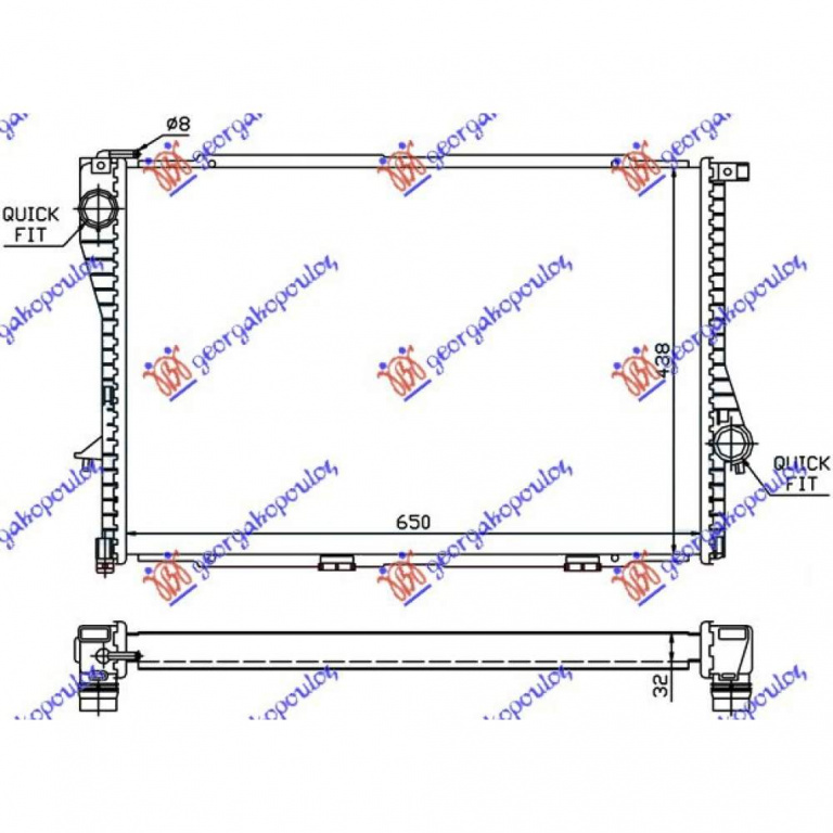 Radiator Apa - Bmw Series 7 (E38) 1995 , 17111436061