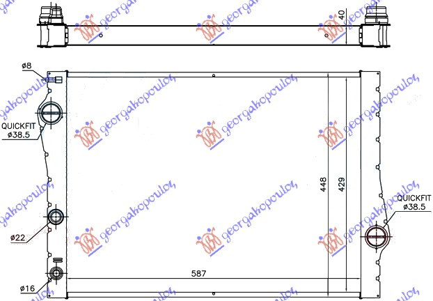Radiator Apa - Bmw X5 (E70) 2007 , 17117533472