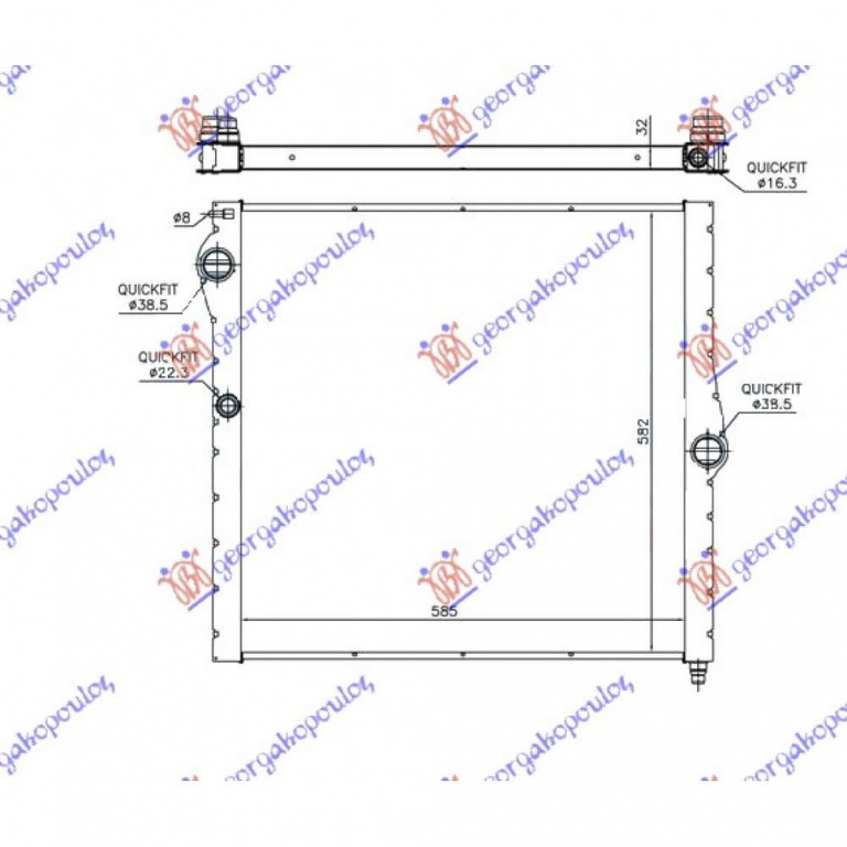 Radiator Apa - Bmw X5 (F15) 2013 , 17117589467