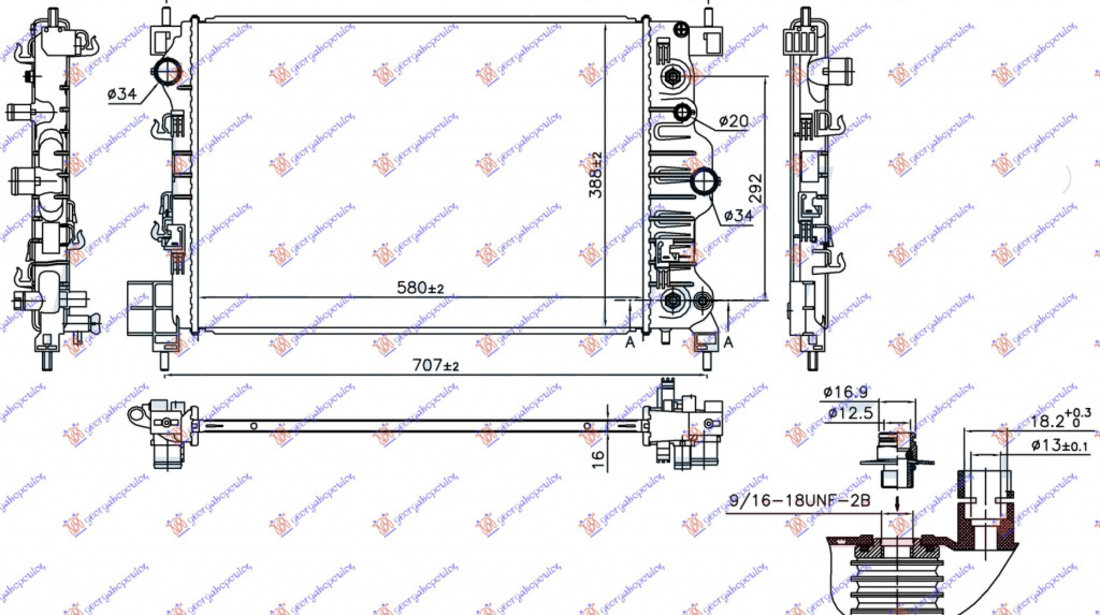 Radiator Apa - Chevrolet Aveo Sdn-H/B 2012 , 95316029