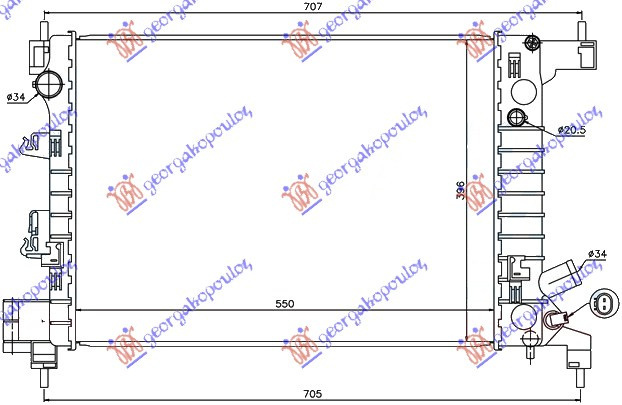 Radiator Apa - Chevrolet Aveo Sdn-H/B 2012 , 95460091